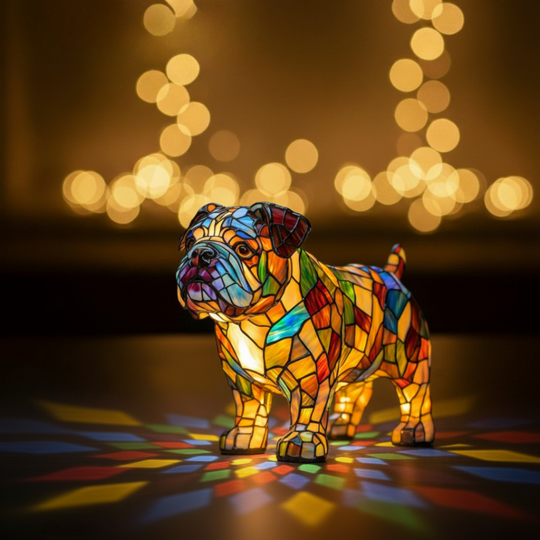Serenata Bulldog – Guardián de la Luz Acogedora