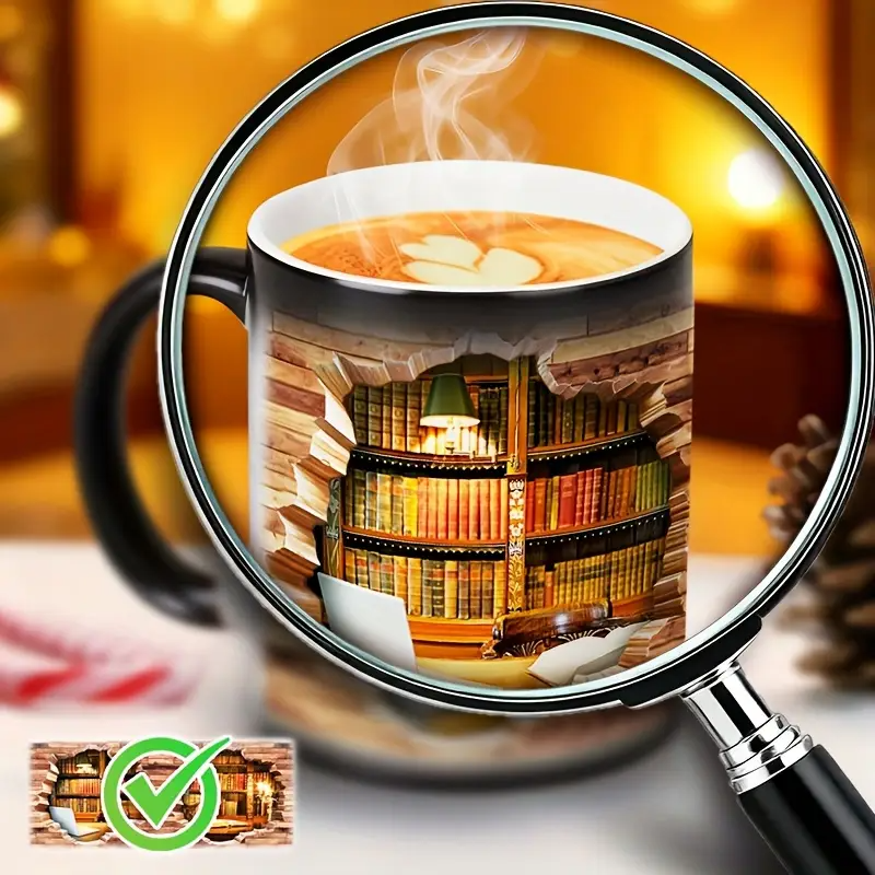 Tazza in Ceramica Magica con Libreria – Effetto Termico