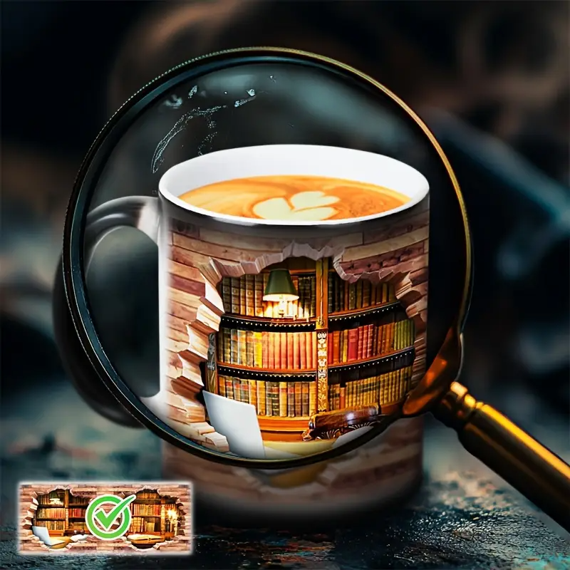 Tazza in Ceramica Magica con Libreria – Effetto Termico