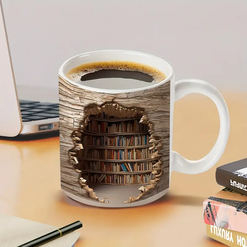 Taza térmica fascinante de la biblioteca