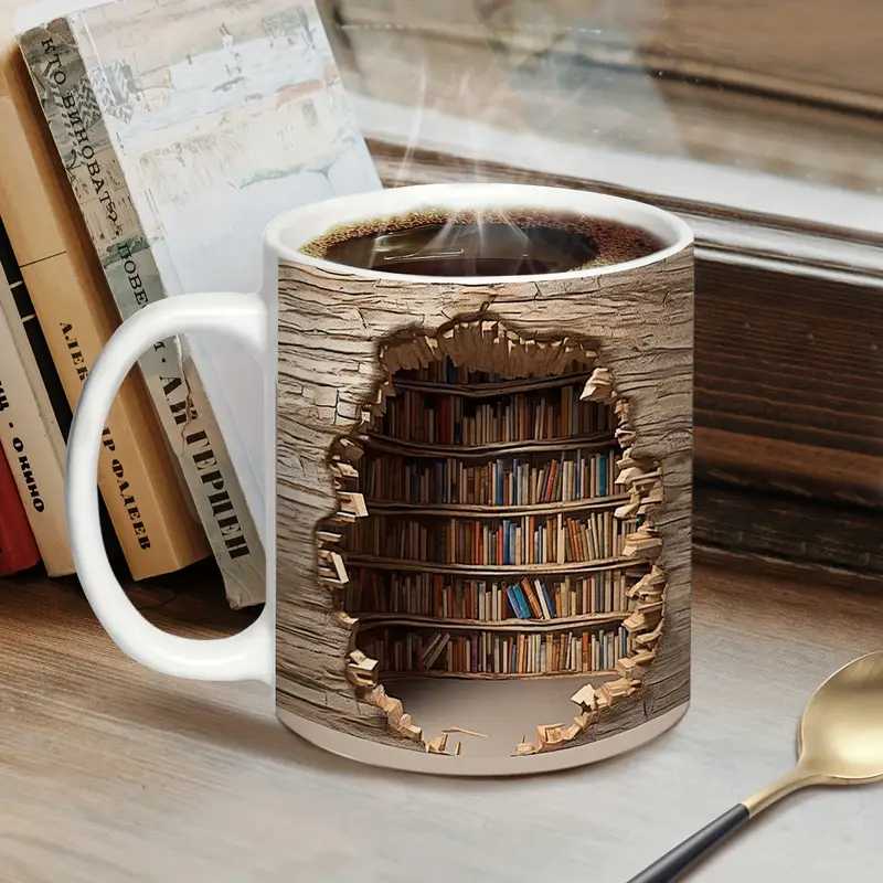 Taza térmica fascinante de la biblioteca