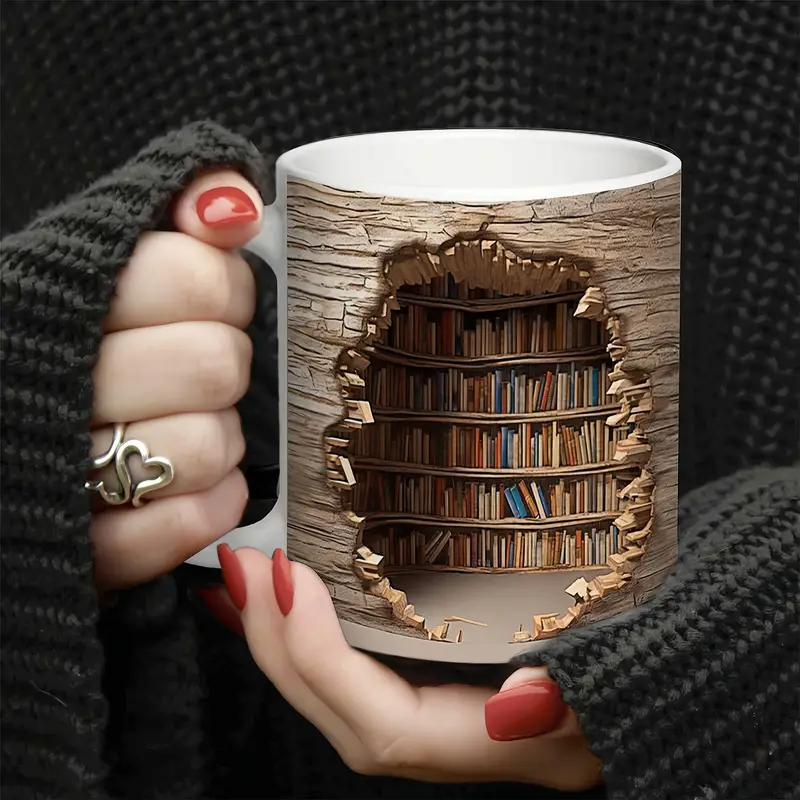 Taza térmica fascinante de la biblioteca